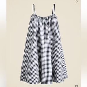 J. Crew Swingy tie-back beach dress in linen-cotton blend